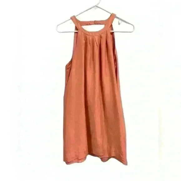 J. Crew 100% Dupioni Silk Halter Swoop Cocktail Formal Shift Dress Peach Size 6 - Picture 1 of 9